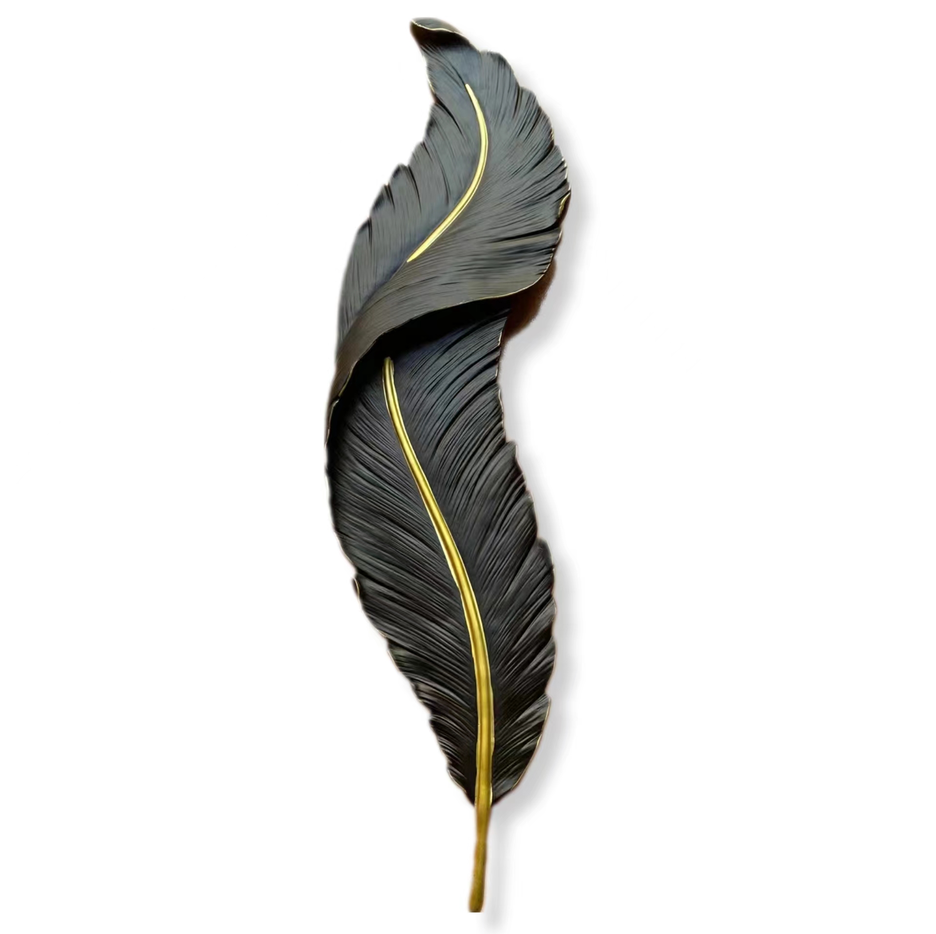 feather wall light black